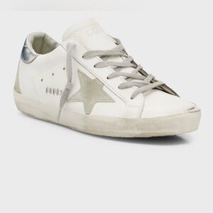 Golden Goose White Sneakers with Silver Star